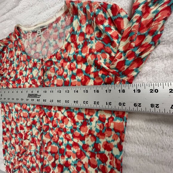 Halogen Womens Floral Button Up Cardigan Sweater Medium Lightweight Multicolor - Picture 8 of 9